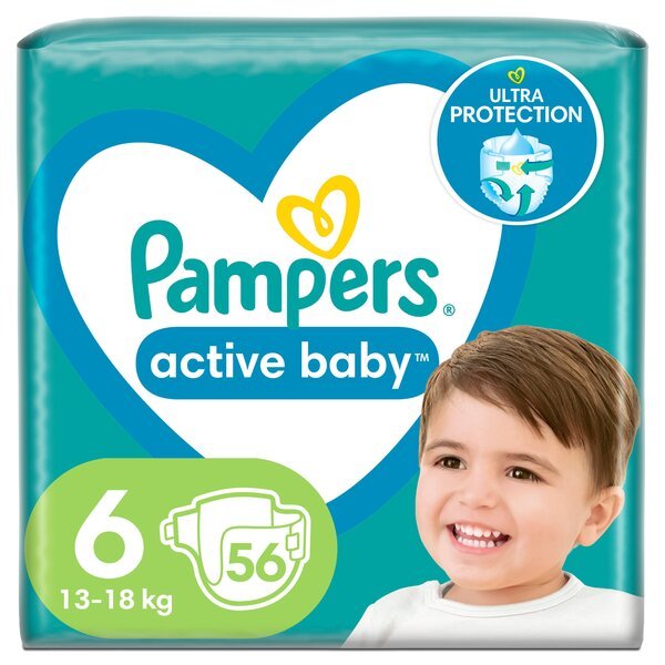 Акція на PAMPERS Детские одноразовые подгузники Active Baby Giant (13-18 кг) Джайнт 56шт від MOYO
