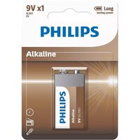 Батарейка Philips Entry Alkaline щелочная 6LR61(6LF22 MN1604 MX1604) блистер 1 шт (6LR61A1B/10)
