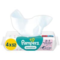 Салфетки влажные детские Pampers Sensitive 4*52шт
