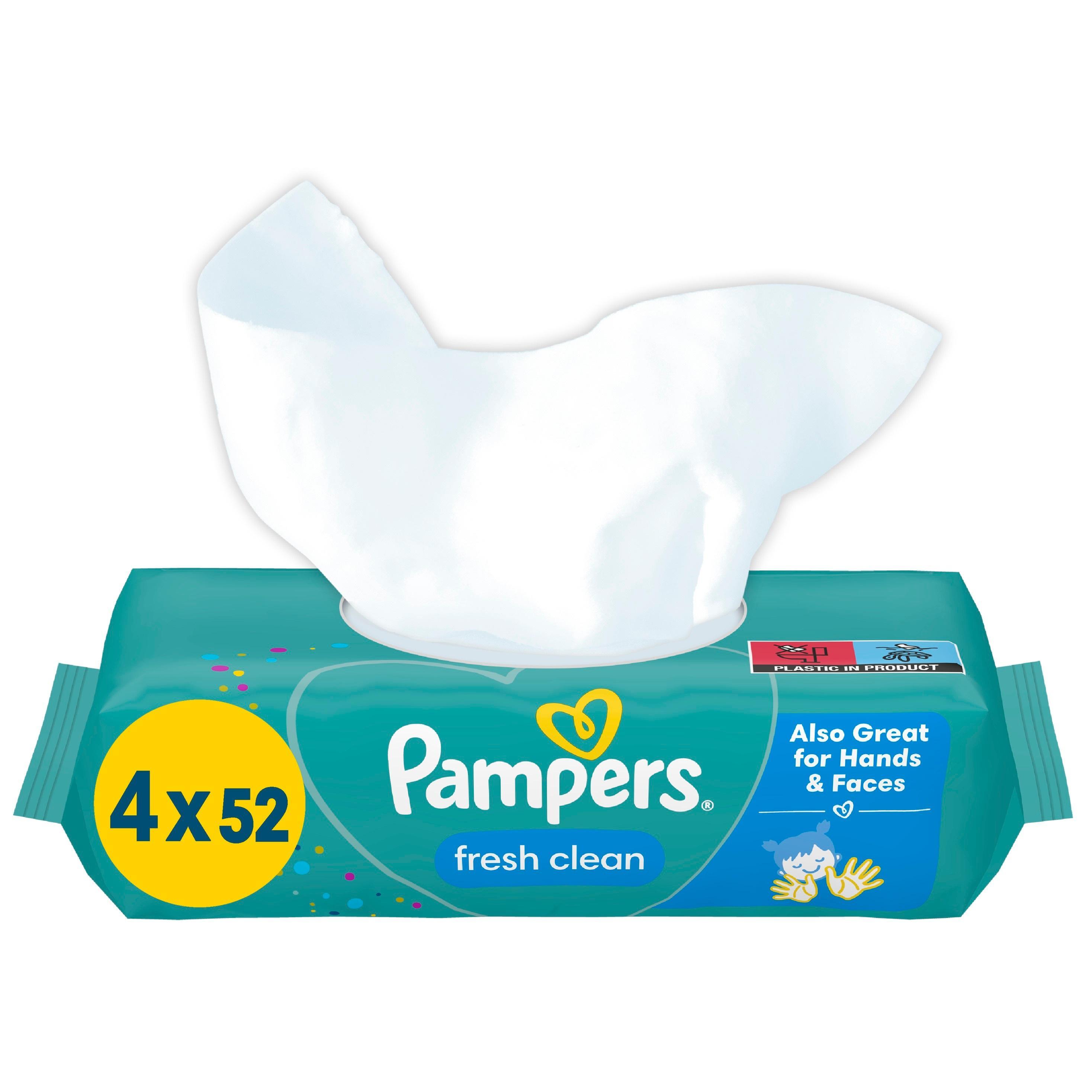 Серветки вологі дитячі Pampers Fresh Clean Quatro 4*52штфото1