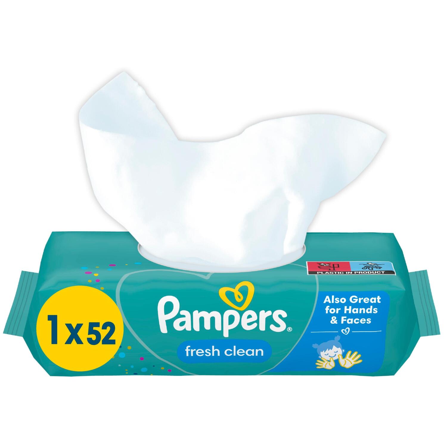 Серветки вологі дитячі Pampers Fresh Clean 52штфото