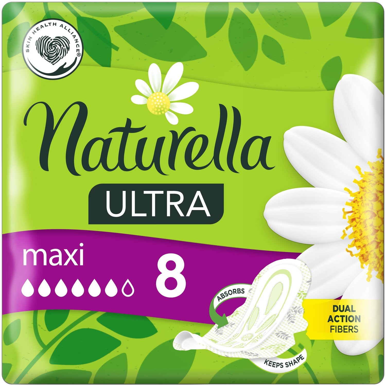 NATURELLA Ультра Жіночі гігієнічні прокладки ароматизовані Camomile Максі Single 8штфото