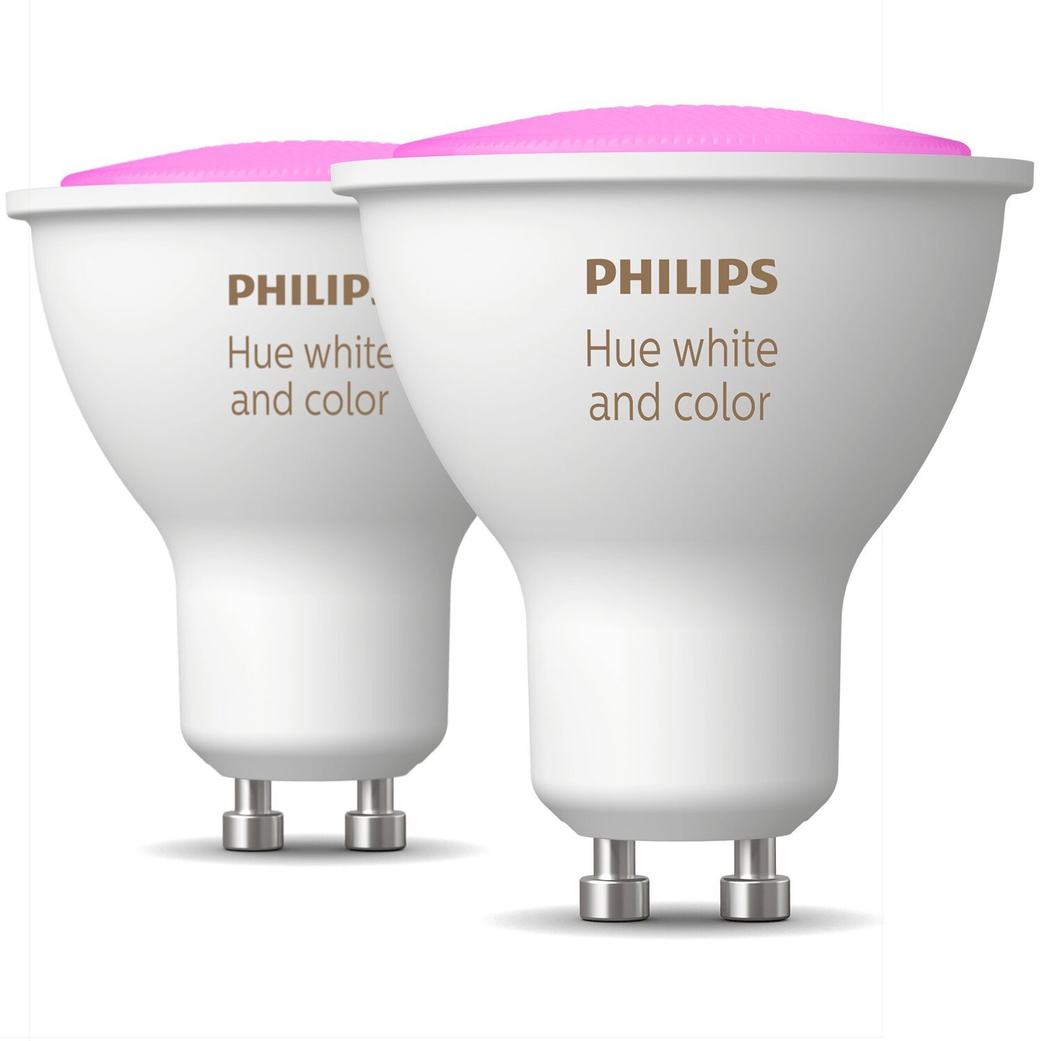 Лампа умная Philips Hue GU10 5.7W(50Вт) 2000K-6500KBluetooth 2шт (929001953120) фото 
