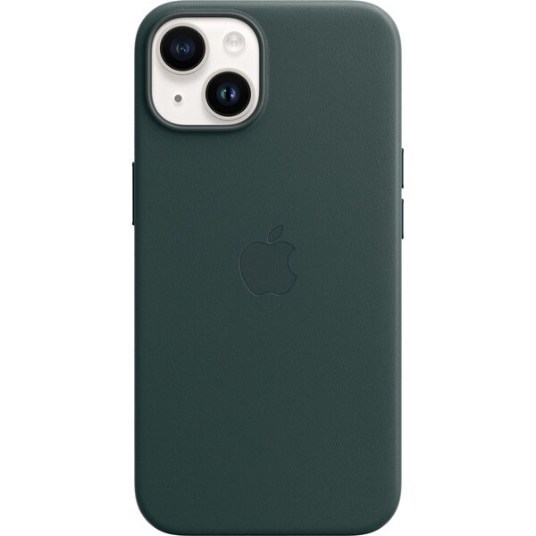 Акція на Чехол Apple для iPhone 14 Leather Case with MagSafe - Forest Green (MPP53ZE/A) від MOYO
