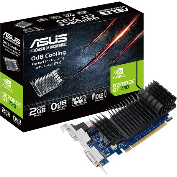 Акція на Видеокарта ASUS GeForce GT 730 2GB GDDR5 Silent loe GT730-SL-2GD5-BRK (90YV06N2-M0NA00) від MOYO