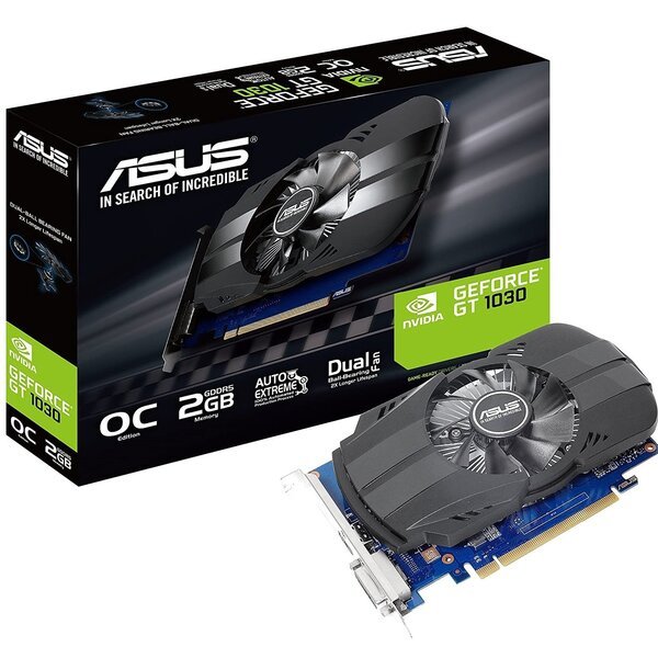 Видеокарта ASUS GeForce GT1030 2GB GDDR5 PH OC PH-GT1030-O2G (90YV0AU0-M0NA00)