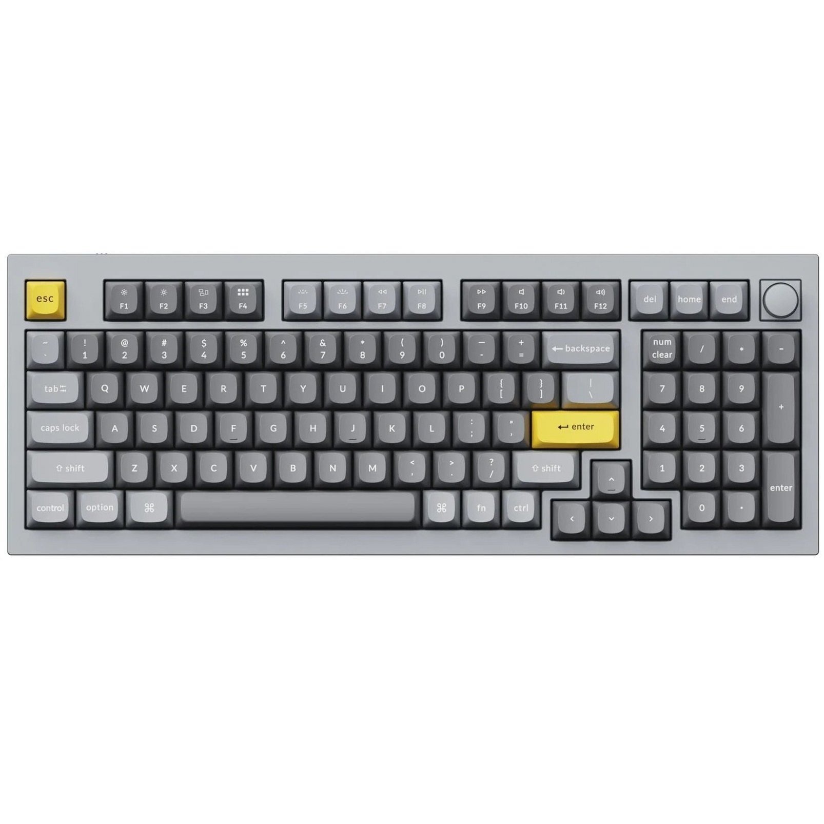 Клавиатура Keychron Q5 100 Key QMK Gateron G PRO Brown Hot-Swap RGB Knob Grey (Q5N3Z_Keychron) фото 1