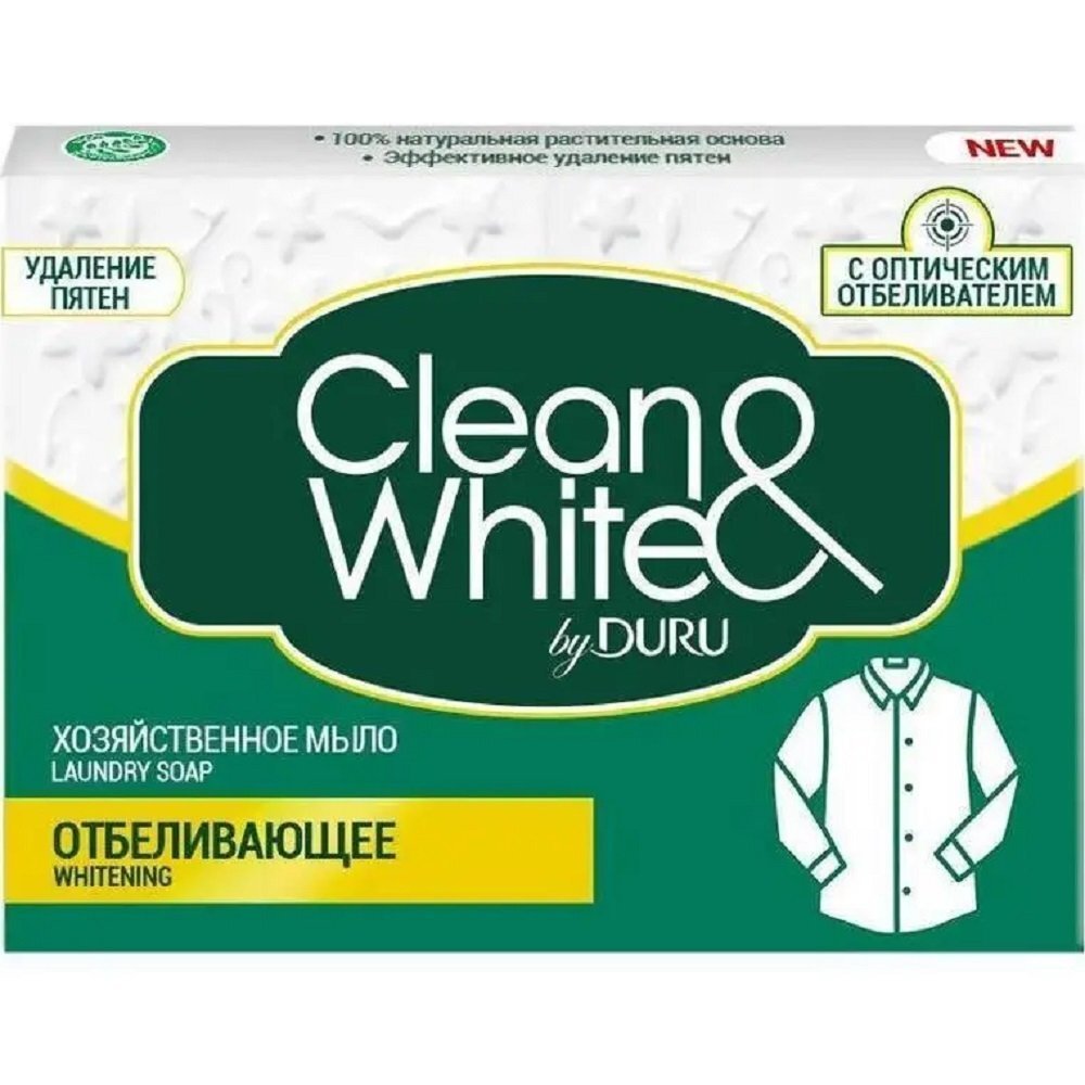 Мыло хозяйственное отбеливающее Duru Clean&amp;White 4*120г фото 