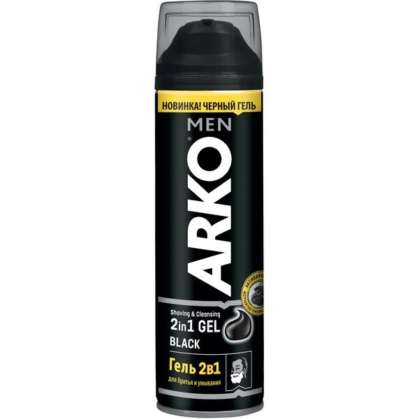 Акція на Гель для бритья Arko Black 2в1 200мл від MOYO