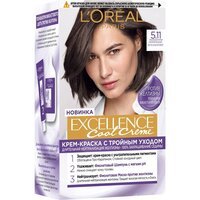 Стійка фарба для волосся L'Oreal Paris Excellence Cool Creme 5.11 Ультрапопелястий світло-каштановий