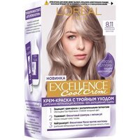 Стійка фарба для волосся L'Oreal Paris Excellence Cool Creme 8.11 Ультрапопелястий світло-русявий
