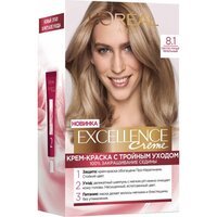Стійка крем-фарба для волосся L'Oreal Paris Excellence Creme 8.1 Світло-русявий попелястий