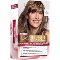 <p>Стійка крем-фарба для волосся L'Oreal Paris Excellence Creme 7.1 Русявий попелястий</p> 
