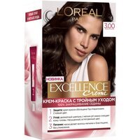Устойчивая крем-краска для волос L'Oreal Paris Excellence Creme 3.00 Темно-каштановый