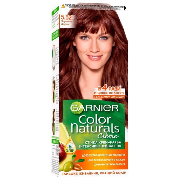 

Устойчивая краска для волос Garnier Color Naturals интенсивное питание 5.52 Красное дерево