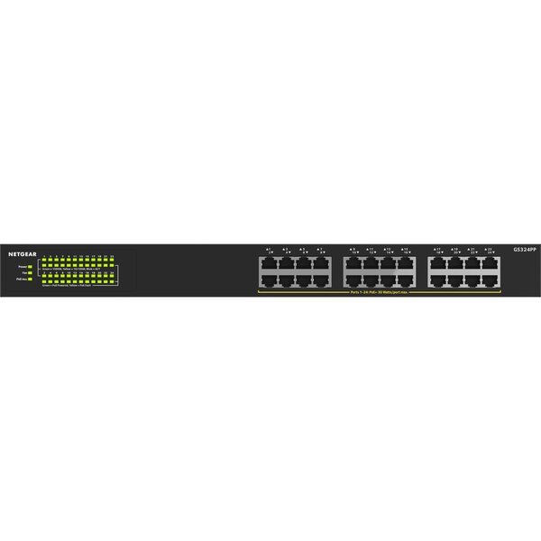 

Коммутатор NETGEAR GS324PP 24xGE PoE+(380Вт), неуправляемый