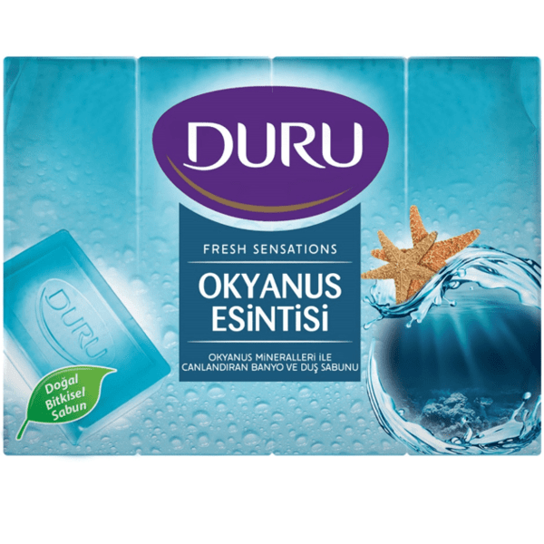 Акція на Мыло туалетное Duru Fresh Sensations Океанский бриз 4*150г від MOYO