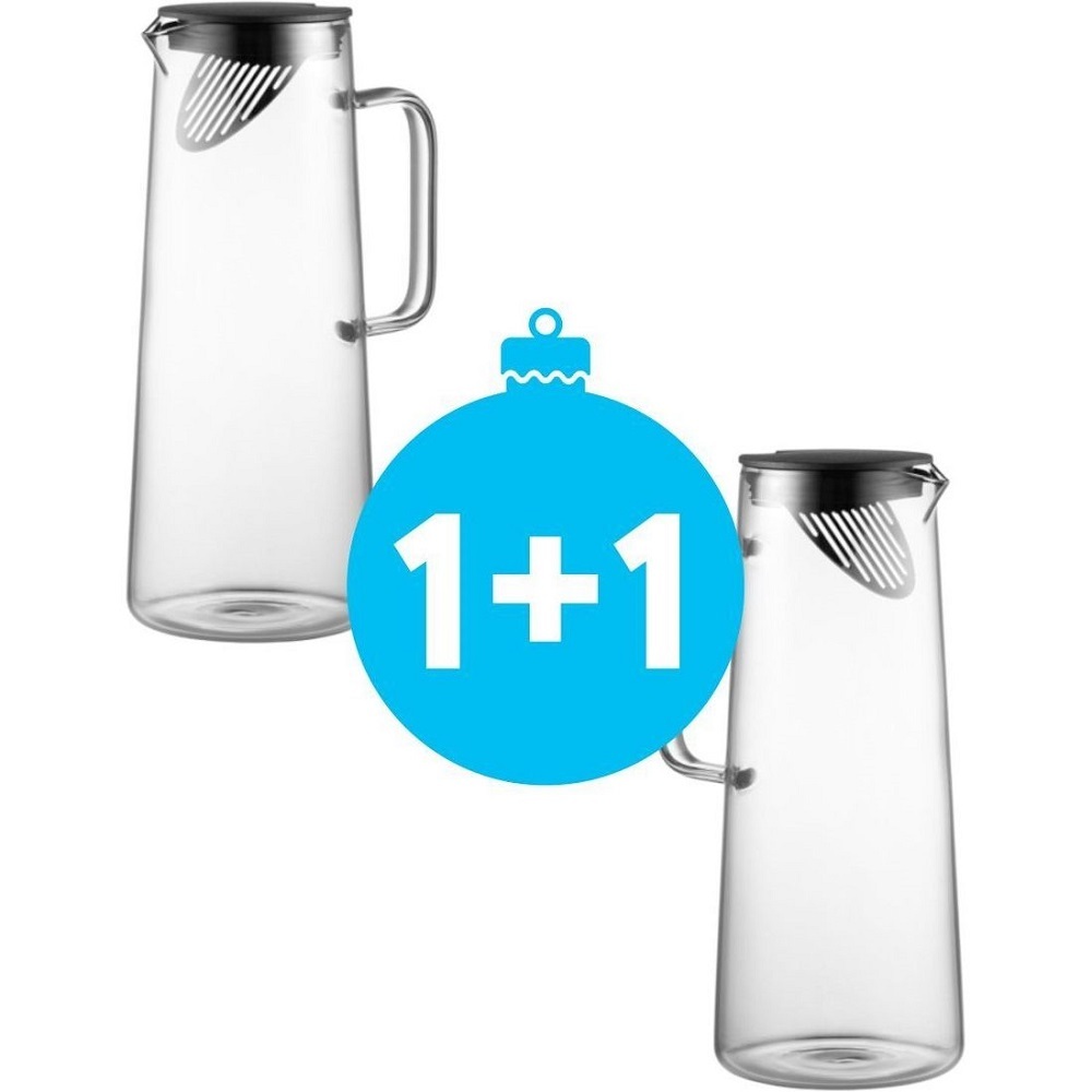 Кувшин Ardesto Graphite з кришкою, 1350 мл (AR2613GR)фото1