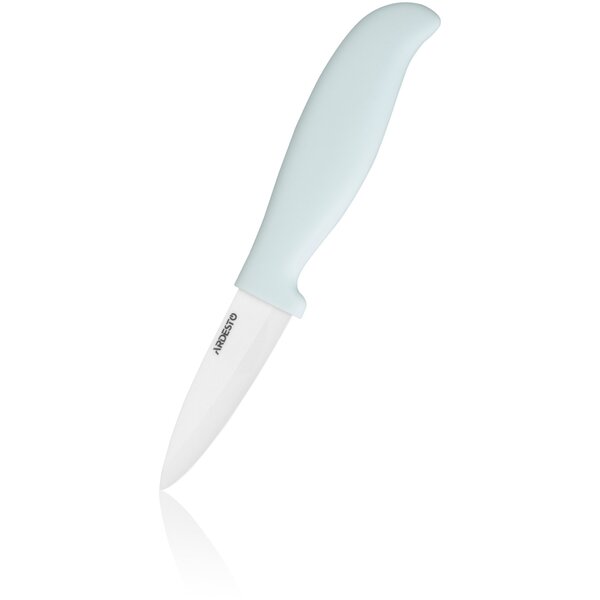 Акція на Нож керамический для овощей Ardesto Fresh 18.5 см голубой тифани (AR2118CT) від MOYO