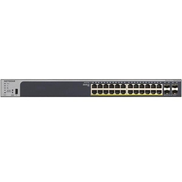 

Коммутатор NETGEAR GS728TPv2 24x1GE PoE+ (190Вт), 4xSFP, управляемый L2