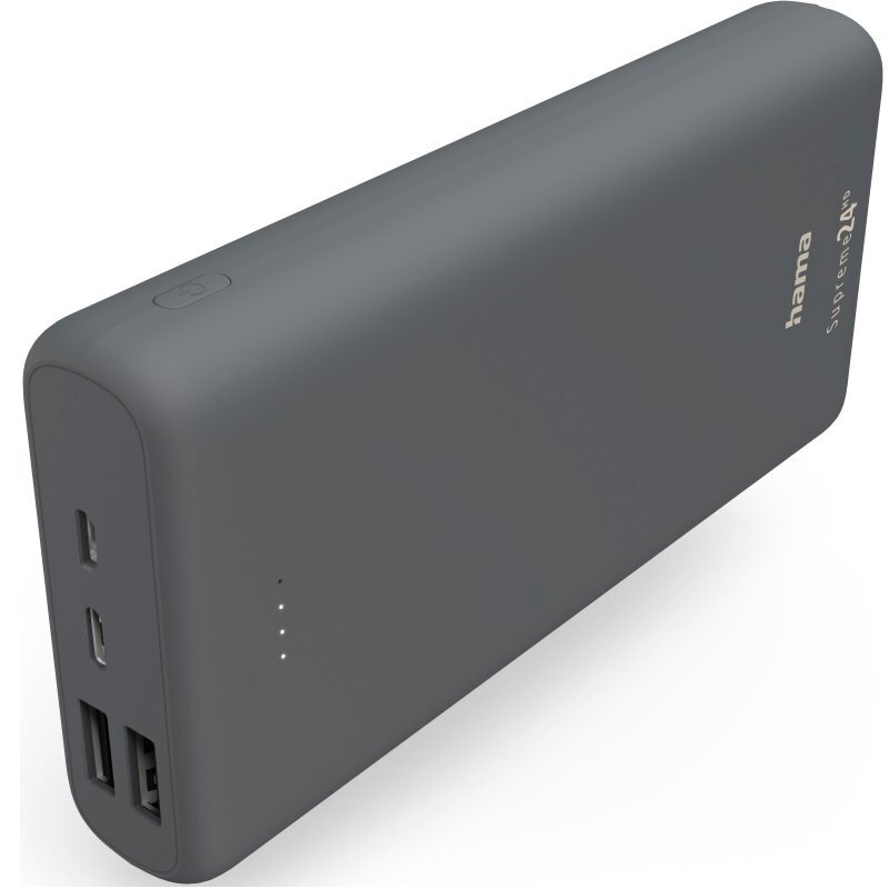 Портативное зарядное устройство Power Bank Hama Supreme 24HD 24000 mAh Grey (00201670) фото 