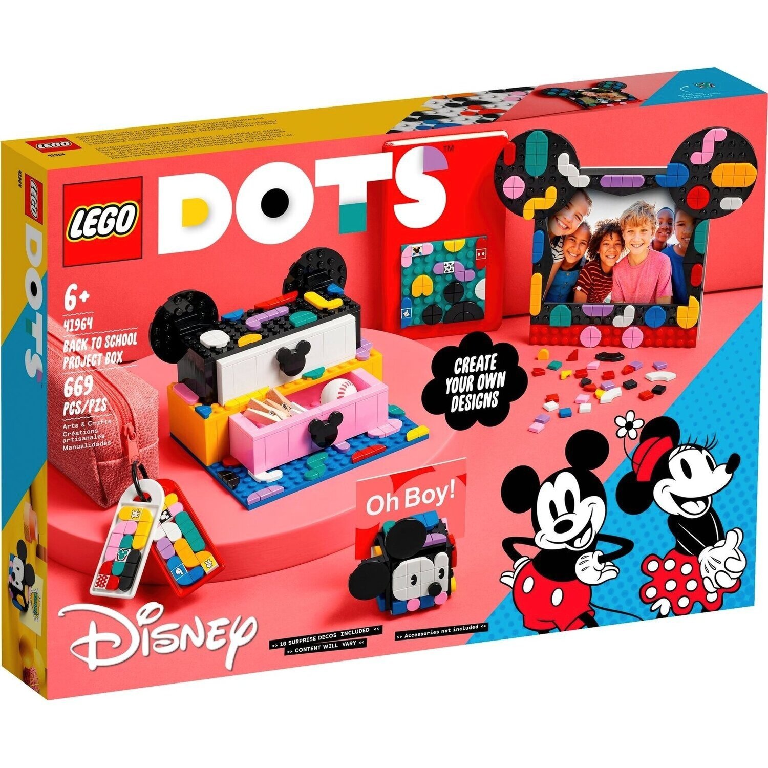 LEGO 41964 DOTS Коробка «Знову до школи» з Міккі та Мінні Маусамифото