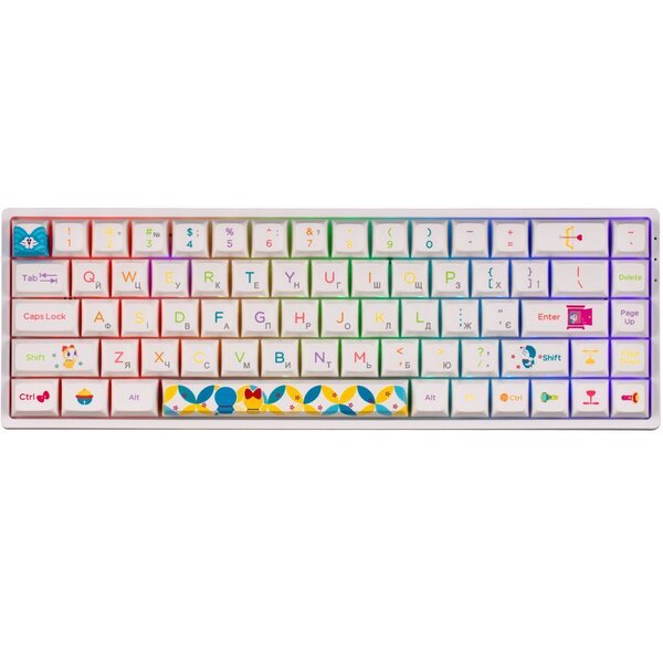 

Клавиатура Akko 3068B Doraemon Rainbow CS Jelly Pink (6925758617383)