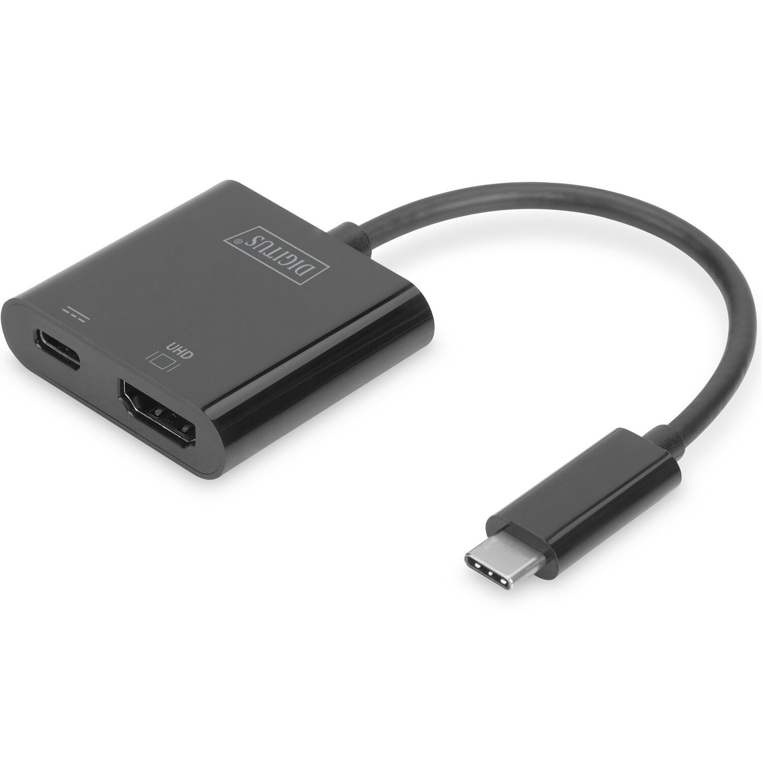 USB-хаб DIGITUS USB-C – HDMA+USB-C UHD 4K, M/F, 0.11 м (DA-70856)фото