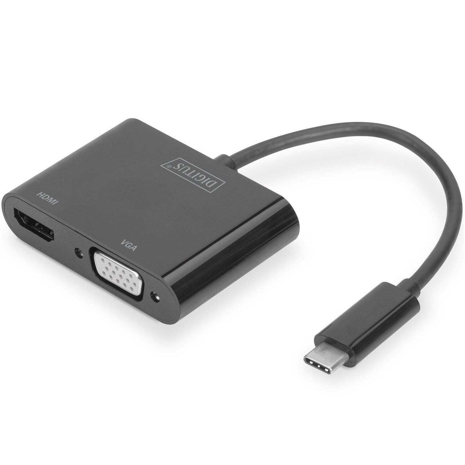 USB хаб DIGITUS USB 3.0 – HDMA+VGA Full HD, M/F, 0.15 m (DA-70858)фото