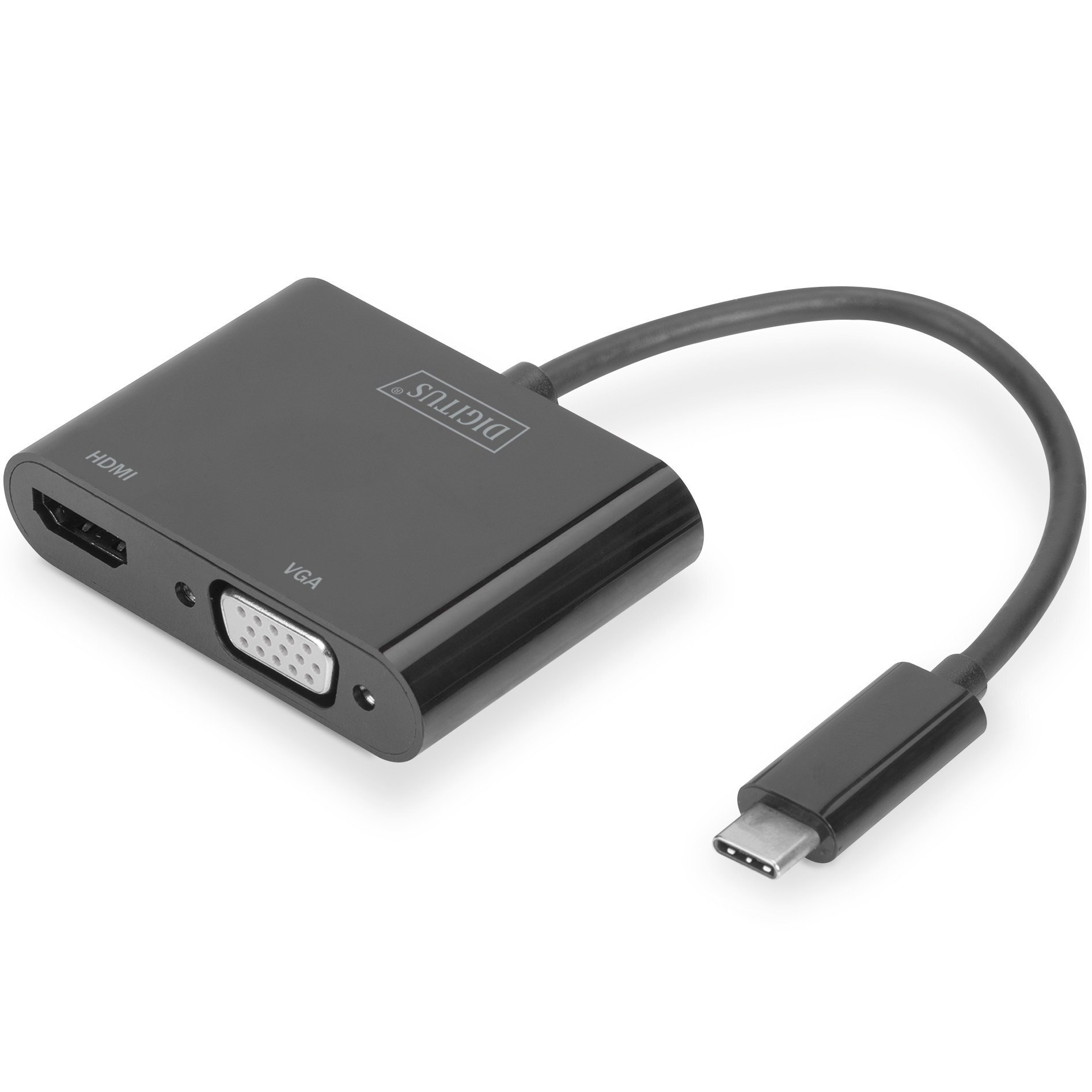 USB хаб DIGITUS USB 3.0 – HDMA+VGA Full HD, M/F, 0.15 m (DA-70858)фото1