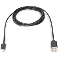 Кабель ASSMANN USB 2.0 (AM/Type-C) 1.8m, Black (AK-300136-018-S)
