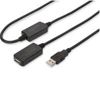 Удлинитель DIGITUS USB 2.0 Active Cable, A/M-A/F, 15 m (DA-73101)