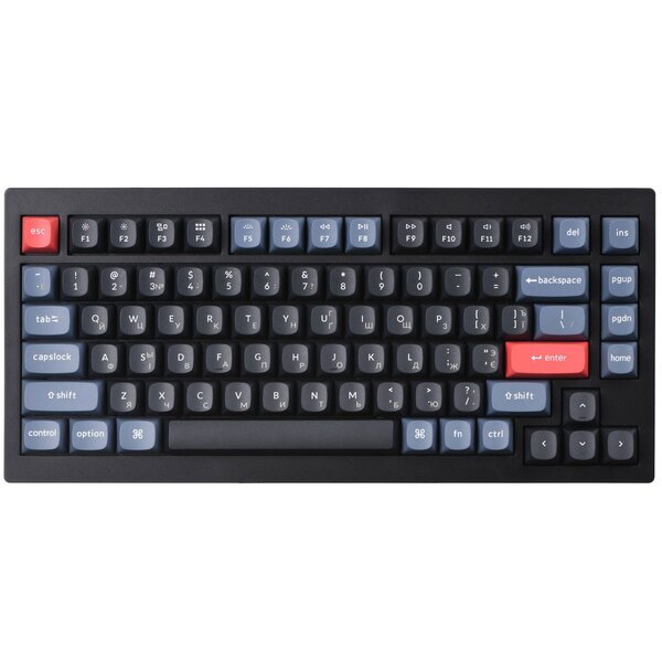 

Клавиатура Keychron V1 84 Key QMK Gateron G PRO Red Hot-Swap RGB Carbon Black (V1B1_Keychron)