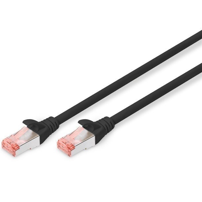 Патч-корд DIGITUS CAT 6 S-FTP, 0.25м, AWG 27/7, LSZH, черный (DK-1644-0025/BL) фото 1