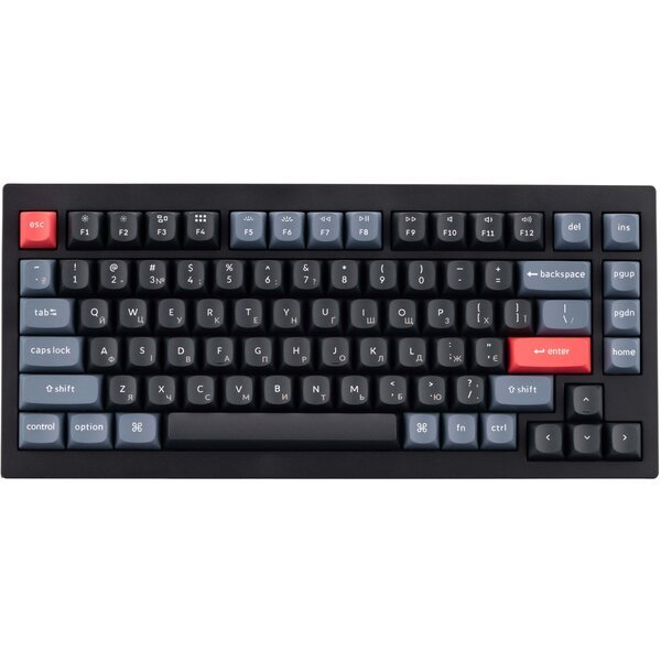 

Клавиатура Keychron V1 84 Key QMK Gateron G PRO Blue Hot-Swap RGB Carbon Black (V1B2_Keychron)