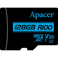 Карта памяти Apacer microSD 128GB C10 UHS-I R100MB/s + SD (AP128GMCSX10U7-R)