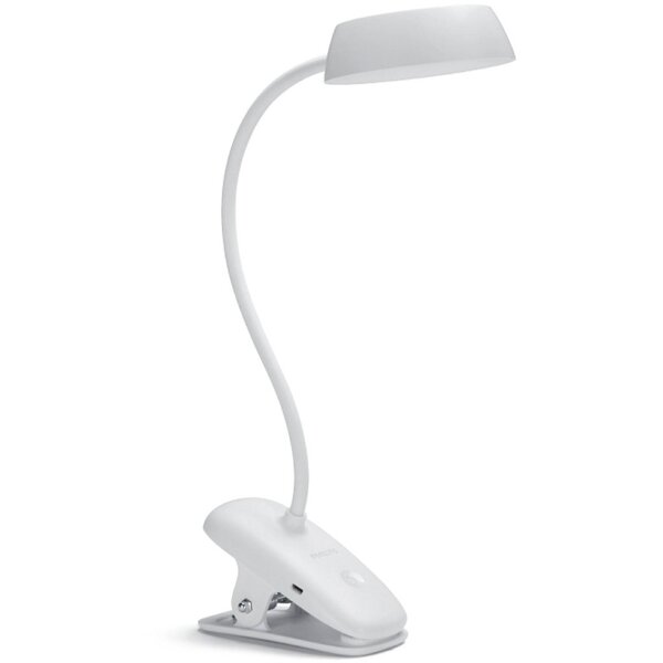 

Лампа настольная аккумуляторная Philips LED Reading Desk lamp Donutclip белый (929003179727)