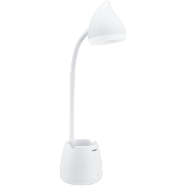 Акція на Лампа настольная аккумуляторная Philips LED Reading Desk lamp Hat белая (929003241007) від MOYO