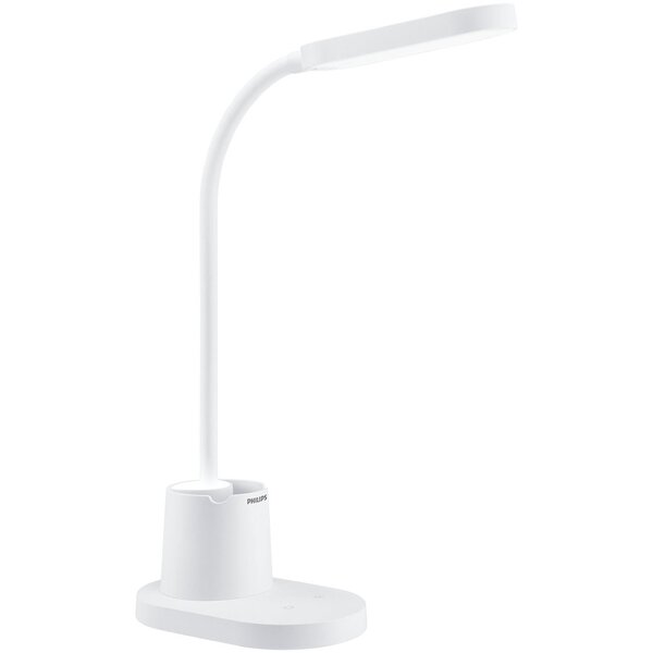 Акція на Лампа настольная аккумуляторная Philips LED Reading Desk lamp Bucket белая (929003241107) від MOYO