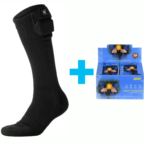 Носки с подогревом 2E Race Plus Black высокие, XL (2E-HSRCPXL-BK)