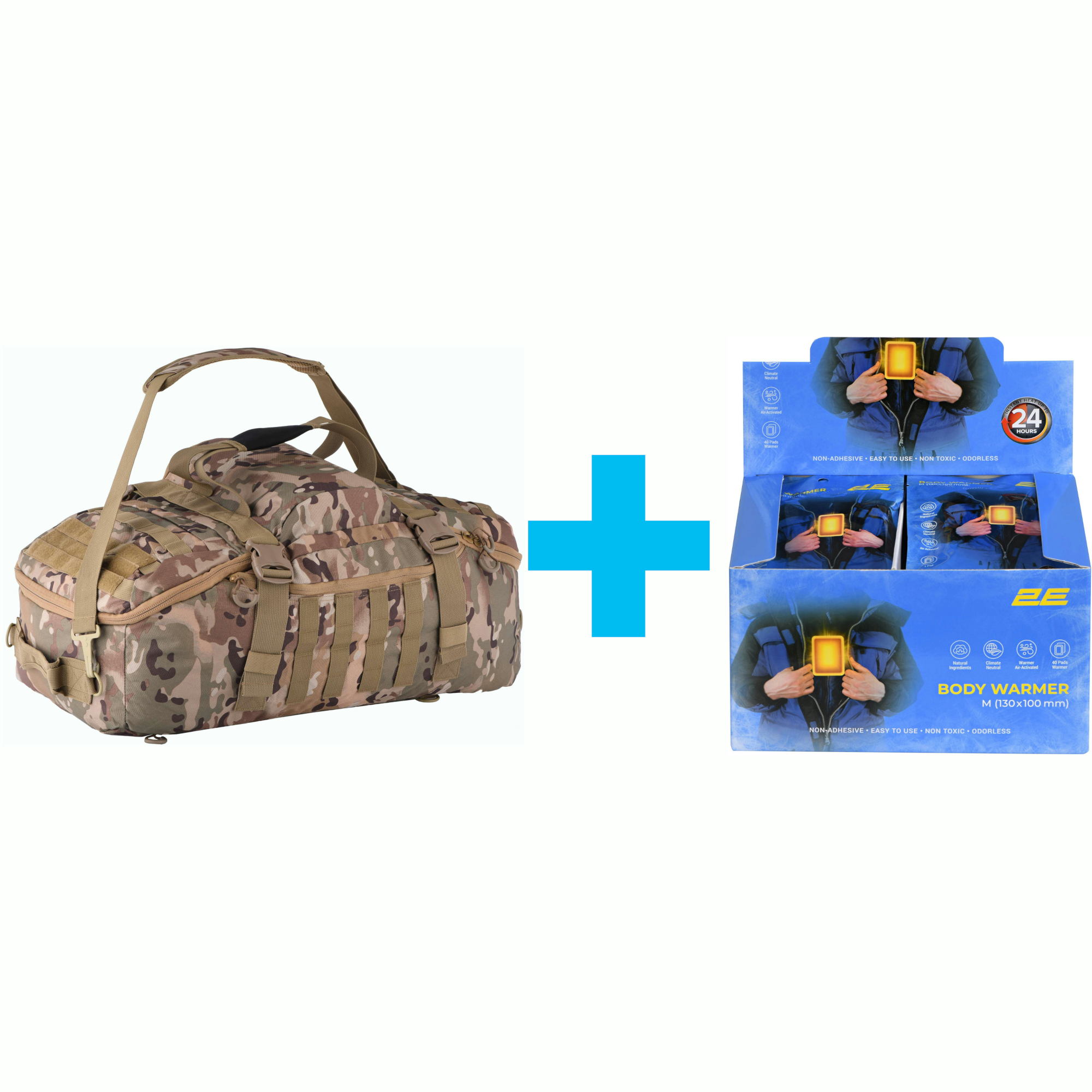 Тактическая сумка-баул/рюкзак L, 2Е, камуфляж (2E-MILDUFBKP-L-MC) фото 1