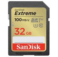Карта пам'яті SanDisk SD 32GB C10 UHS-I U3 R100/W60MB/s Extreme V30 (SDSDXVT-032G-GNCINЯ)