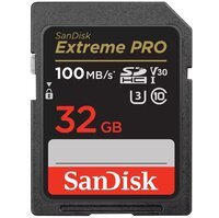 Карта памяти SanDisk SD 32GB C10 UHS-I U3 R100/W90MB/s Extreme Pro V30 (SDSDXXO-032G-GN4INЯ)