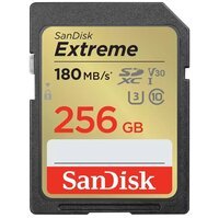 Карта пам`яті SanDisk SD 256GB C10 UHS-I U3 R180/W130MB/s Extreme V30 (SDSDXVV-256G-GNCIN)