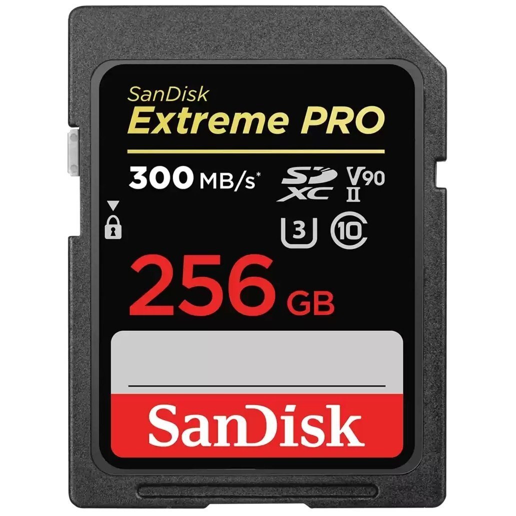 Карта памяти SanDisk SD 256GB C10 UHS-II U3 V90 R300/W260MB/s Extreme Pro (SDSDXDK-256G-GN4IN) фото 