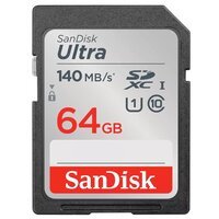 Карта памяти SanDisk SD 64GB C10 UHS-I R140MB/s Ultra (SDSDUNB-064G-GN6IN)