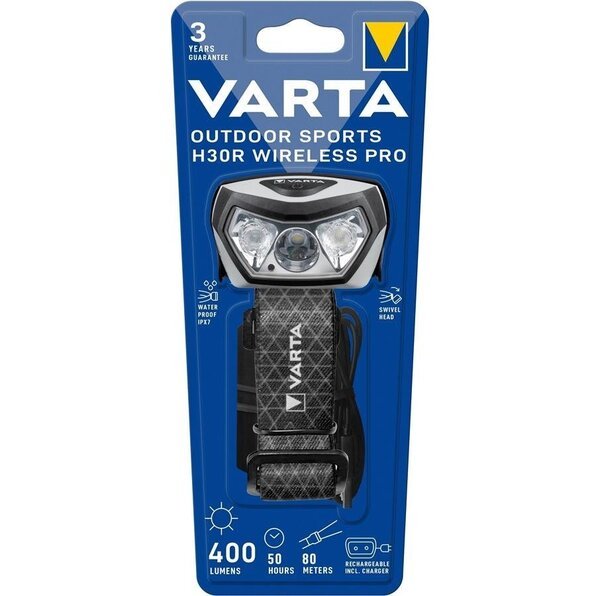 Фонарь Varta Налобний Indestructible H30 Pro 4 Ватт, IP67, IK08, до 400 люмен (18650101401)