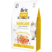 Сухой корм для кошек требующих ухода за кожей и шерстью Brit Care Cat GF Haircare Healthy & Shiny Coat с лососем и куриц