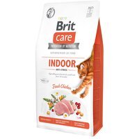 Сухой корм для кошек живущих в помещении Brit Care Cat GF Indoor Anti-stress с курицей, 7кг