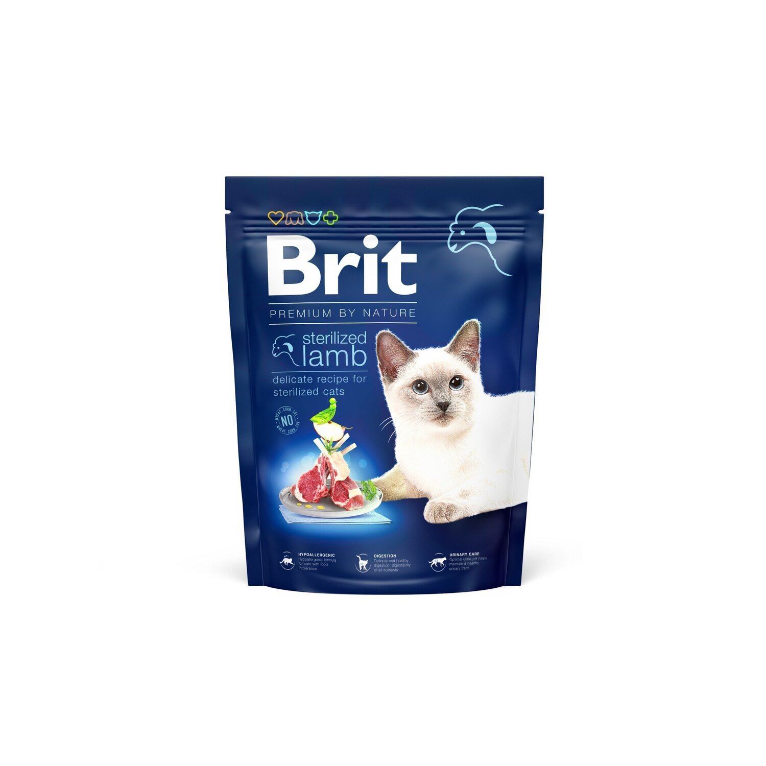 Сухой корм для стерилизованных котов Brit Premium by Nature Cat Sterilized Lamb с ягненком 0,3 кг фото 